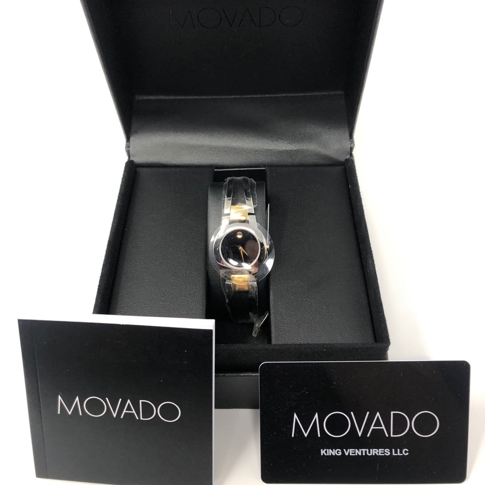 Movado Amorosa Black Dial Ladies Watch